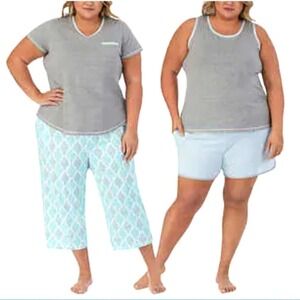 🛑 2 / $40 Sale! Carole Hochman Ladies' 4-piece Plus Pajama Set 3X NWT